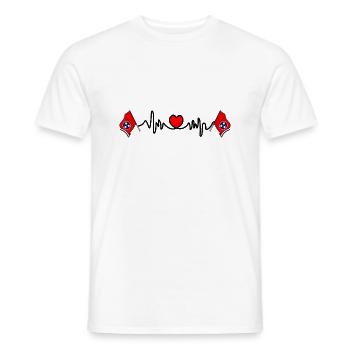 Fréquence cardiaque cardio pour Tennessee usa - T-shirt homme - blanc - Devant - AI Model Male 178 dark (178cm)