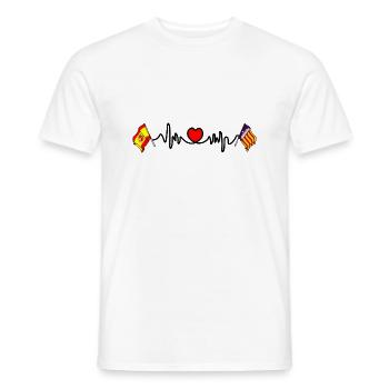 Cardio cardiaque, Drapeau Espagne, Palma de Majorque - T-shirt homme - blanc - Devant - AI Model Male 178 dark (178cm)