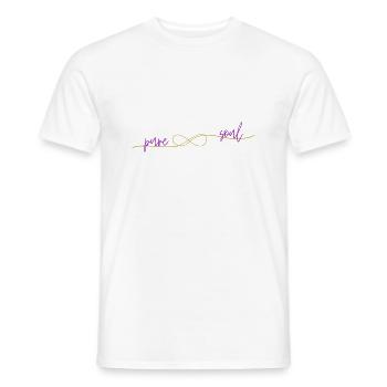 The Reclining Eight Puresoul, Gold-Lilla - Men's T-Shirt - white - Front - AI Model Male 178 dark (178cm)