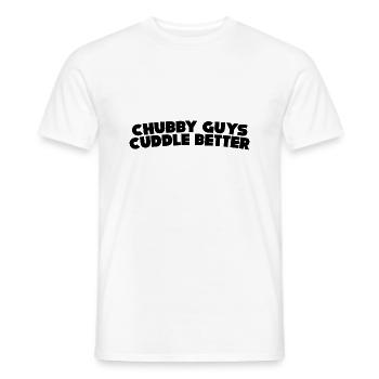 Chubby Guys Cuddle Better 2 - Männer T-Shirt - Weiß - Vorne - AI Model Male 178 dark (178cm)