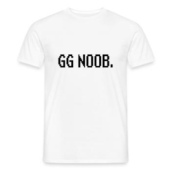 Gamer Gamer Citation Drôle GG Noob Pixel - T-shirt homme - blanc - Devant - AI Model Male 178 dark (178cm)