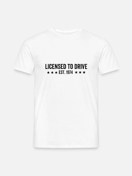 Fahrerlaubnis gegründet 1974 - Männer T-Shirt - Weiß
