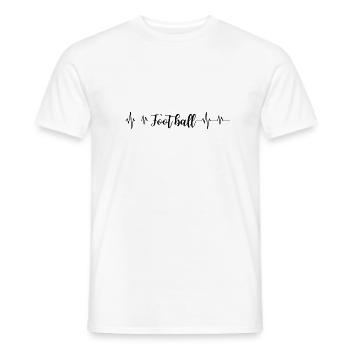 Fußball-Herzschlag - Männer T-Shirt - Weiß - Vorne - AI Model Male 178 dark (178cm)