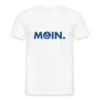 Moin - Guten Morgen - Nordsee - Ostsee - Anker - Männer T-Shirt - Weiß - Vorne - AI Model Male 178 dark (178cm)