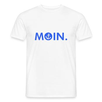 Moin - Guten Morgen - Nordsee - Ostsee - Anker - Männer T-Shirt - Weiß - Vorne - AI Model Male 178 dark (178cm)