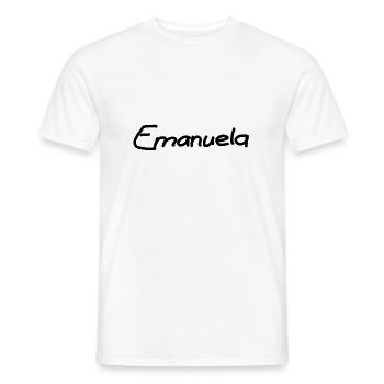 Emanuela - Männer T-Shirt - Weiß - Vorne - AI Model Male 178 dark (178cm)
