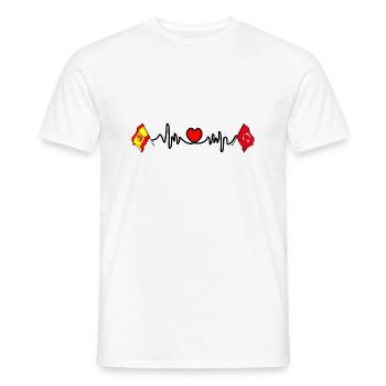 Cardio Cardio avec Drapeau Espagne, Turquie - T-shirt homme - blanc - Devant - AI Model Male 178 dark (178cm)