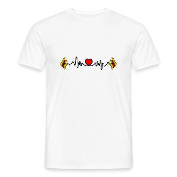 Cardio fréquence cardiaque pour le Zimbabwe - T-shirt homme - blanc - Devant - AI Model Male 178 dark (178cm)