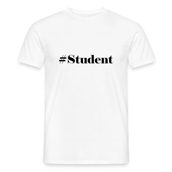 #Student logo - Men's T-Shirt - white - Front - AI Model Male 178 dark (178cm)