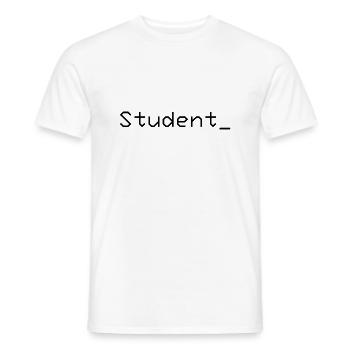 Student_ Logo Schwarz - Männer T-Shirt - Weiß - Vorne - AI Model Male 178 dark (178cm)