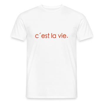 Ces ́t la vie Dire Gift Language - T-shirt homme - blanc - Devant - AI Model Male 178 dark (178cm)