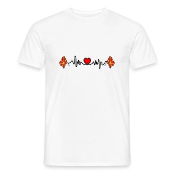 Herzfrequenz-Cardio für Nordmazedonien - Männer T-Shirt - Weiß - Vorne - AI Model Male 178 dark (178cm)