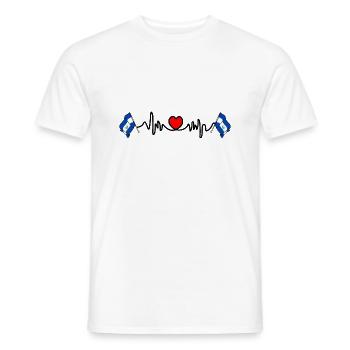 Heart rate cardio for El Salvador - Men's T-Shirt - white - Front - AI Model Male 178 dark (178cm)