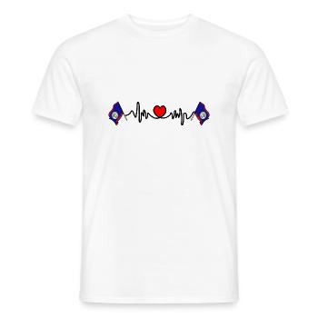 Herzfrequenz-Cardio für Belize - Männer T-Shirt - Weiß - Vorne - AI Model Male 178 dark (178cm)