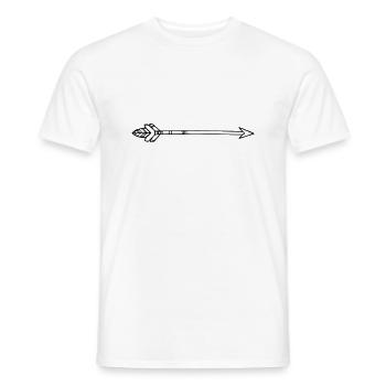 arrow - Men's T-Shirt - white - Front - AI Model Male 178 dark (178cm)