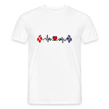 Cardio Herz Flagge Dänemark Flagge Island - Männer T-Shirt - Weiß - Vorne - AI Model Male 178 dark (178cm)