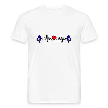 Herzfrequenz-Cardio für Virginia - Männer T-Shirt - Weiß - Vorne - AI Model Male 178 dark (178cm)