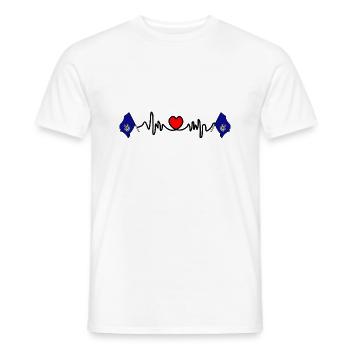 Heart rate cardio for Maine - Men's T-Shirt - white - Front - AI Model Male 178 dark (178cm)
