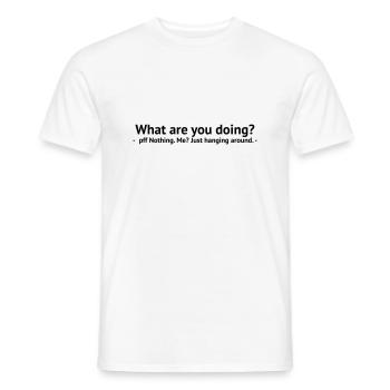 Meme Zitat - Männer T-Shirt - Weiß - Vorne - AI Model Male 178 dark (178cm)