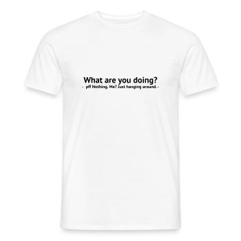 Meme Zitat - Männer T-Shirt - Weiß - Vorne - AI Model Male 178 dark (178cm)