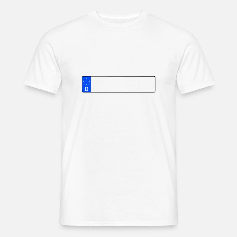 Autokennzeichen - Männer T-Shirt - Weiß