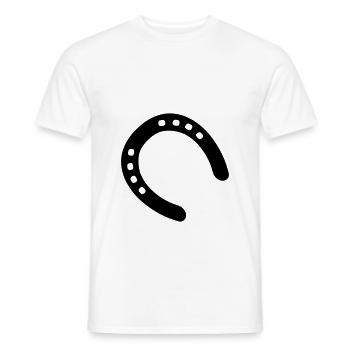 footprints horse - Men's T-Shirt - white - Front - AI Model Male 178 dark (178cm)