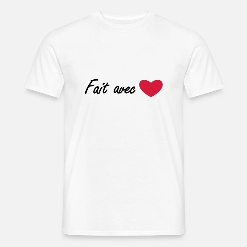 mit liebe gemacht - Männer T-Shirt - Weiß