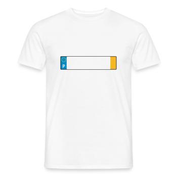 portugal plate g1 - Men's T-Shirt - white - Front - AI Model Male 178 dark (178cm)