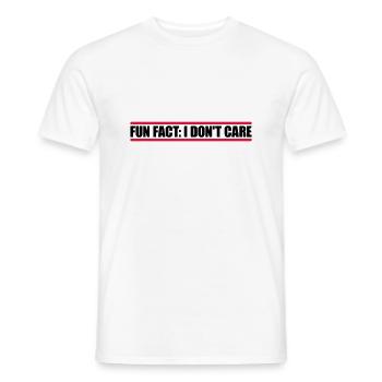 I don't care fact - Men's T-Shirt - white - Front - AI Model Male 178 dark (178cm)