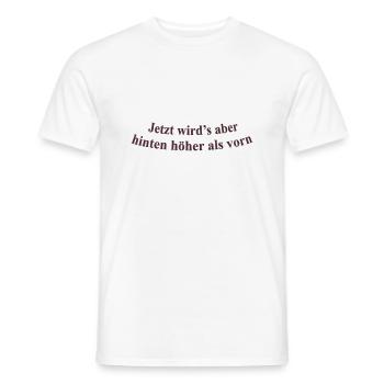Hinten höher als Vorn - Männer T-Shirt - Weiß - Vorne - AI Model Male 178 dark (178cm)