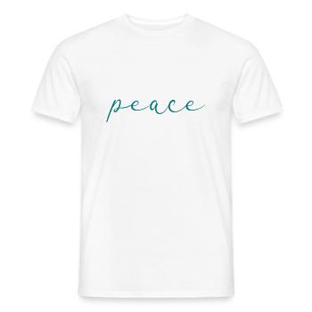 Friede - Männer T-Shirt - Weiß - Vorne - AI Model Male 178 dark (178cm)