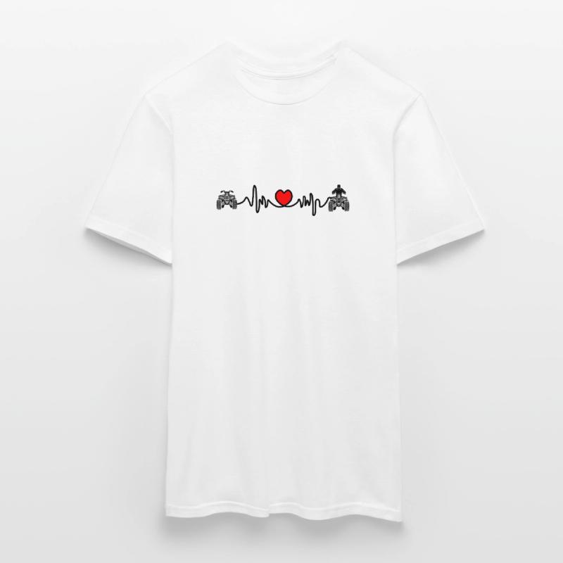 Quad-Herzfrequenz oder Kardiogramm Männer T-Shirt