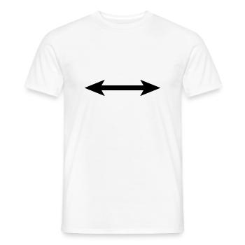 pfeile rechts und links - Männer T-Shirt - Weiß - Vorne - AI Model Male 178 dark (178cm)