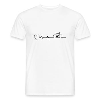 Bicycle Heartbeat - Men's T-Shirt - white - Front - AI Model Male 178 dark (178cm)