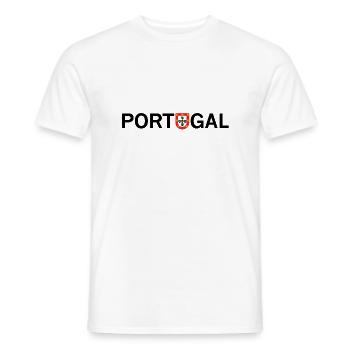 PORTUGAL Brasão - T-shirt homme - blanc - Devant - AI Model Male 178 dark (178cm)