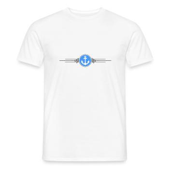 anker symbol strich - Männer T-Shirt - Weiß - Vorne - AI Model Male 178 dark (178cm)