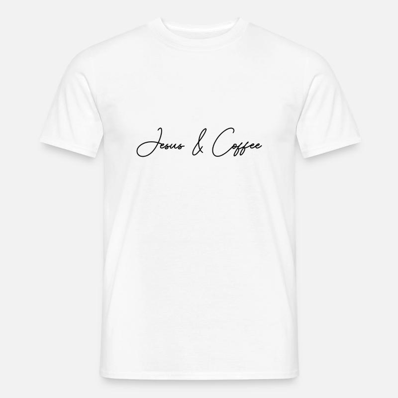 Coffee Jesus - Männer T-Shirt - Weiß