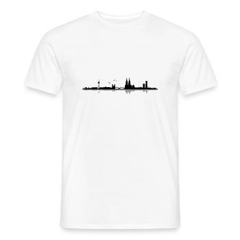 Cologne Skyline - Men's T-Shirt - white - Front - AI Model Male 178 dark (178cm)