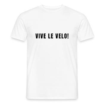 vive le velo - T-shirt homme - blanc - Devant - AI Model Male 178 dark (178cm)