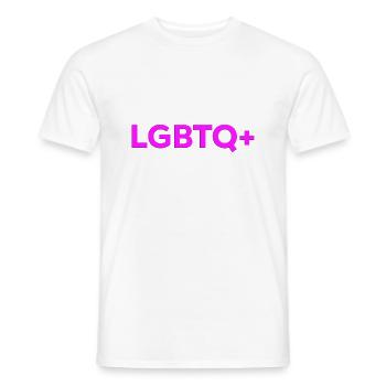 LGBTQ-Pink - Männer T-Shirt - Weiß - Vorne - AI Model Male 178 dark (178cm)