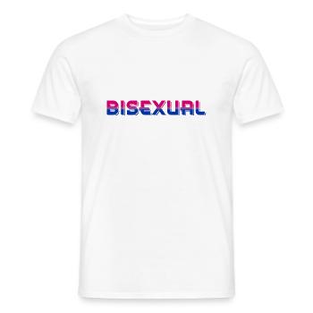 BISEXUAL | Flagge | LGBT - Männer T-Shirt - Weiß - Vorne - AI Model Male 178 dark (178cm)