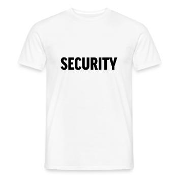 Security - Männer T-Shirt - Weiß - Vorne - AI Model Male 178 dark (178cm)