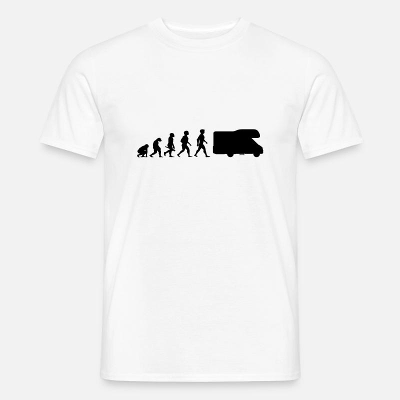 Evolution Wohnmobil Wohnwagen Campingwagen Camper - Männer T-Shirt - Weiß