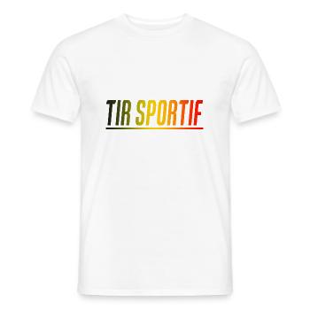 TIR SPORTIF CADEAU SPORT BELGIQUE - T-shirt homme - blanc - Devant - AI Model Male 178 dark (178cm)