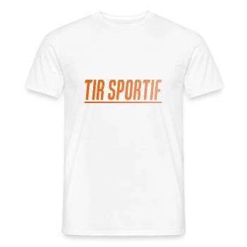 TIR SPORTIF CADEAU SPORT - T-shirt homme - blanc - Devant - AI Model Male 178 dark (178cm)