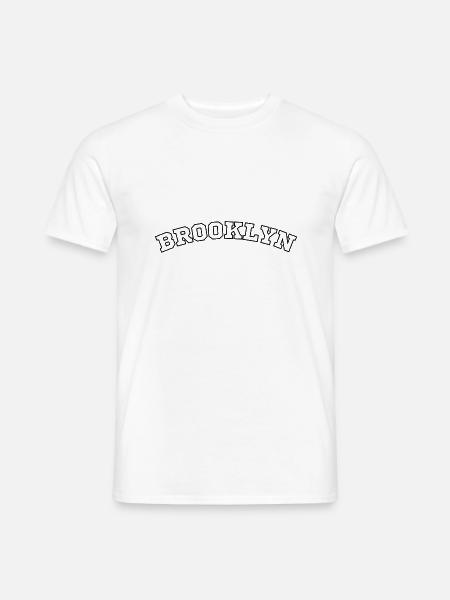 Brooklyn outline black - Männer T-Shirt - Weiß