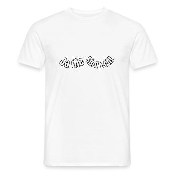 Ja die sind echt - Männer T-Shirt - Weiß - Vorne - AI Model Male 178 dark (178cm)