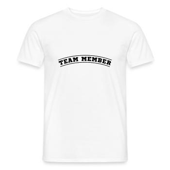 Team Member - Men's T-Shirt - white - Front - AI Model Male 178 dark (178cm)