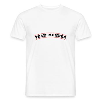 Team Member Design 2 - Men's T-Shirt - white - Front - AI Model Male 178 dark (178cm)