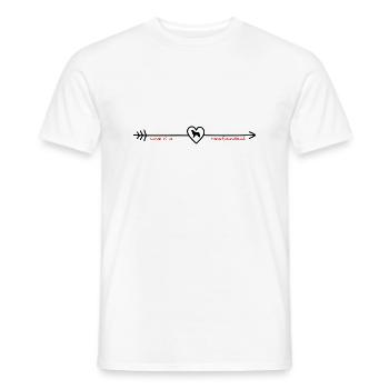 Love is a Newfoundland 016 - Männer T-Shirt - Weiß - Vorne - AI Model Male 178 dark (178cm)